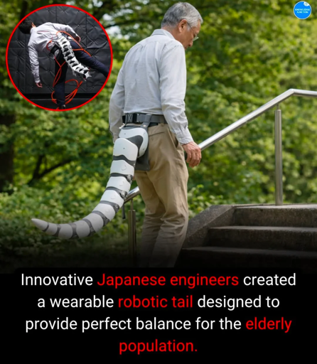 Innovative Japanese engineers created a wearable robotic tail designed to provide perfect balance for the elderly population